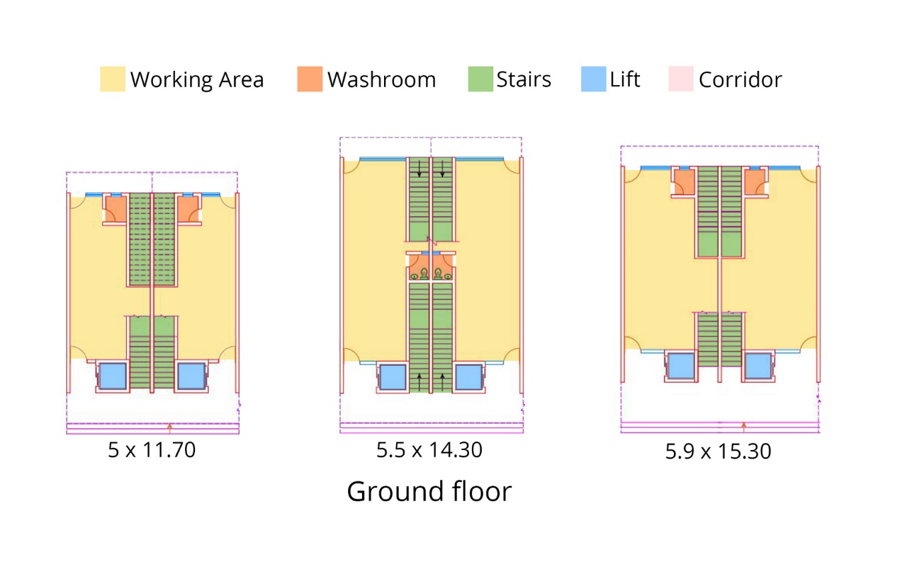 Karnal Shopping Arcade Ground Floor Plan
